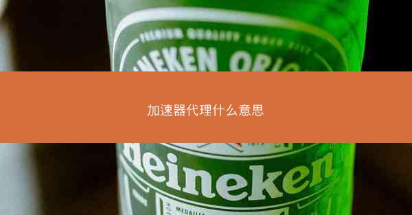 加速器代理什么意思
