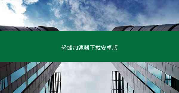 轻蜂加速器下载安卓版