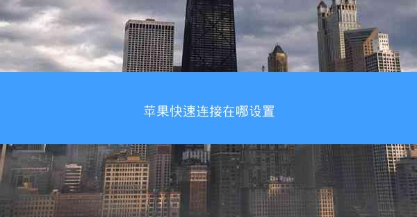 苹果快速连接在哪设置