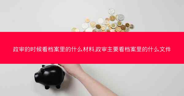 政审的时候看档案里的什么材料,政审主要看档案里的什么文件