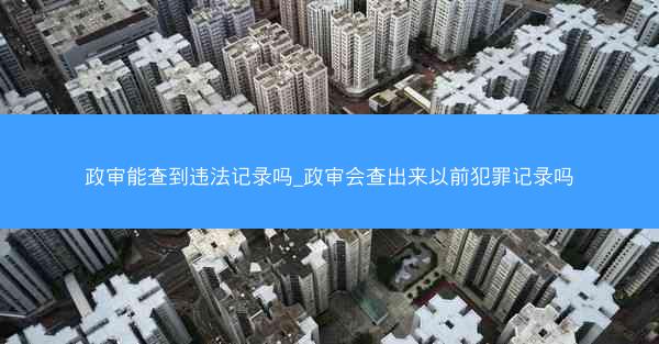 政审能查到违法记录吗_政审会查出来以前犯罪记录吗