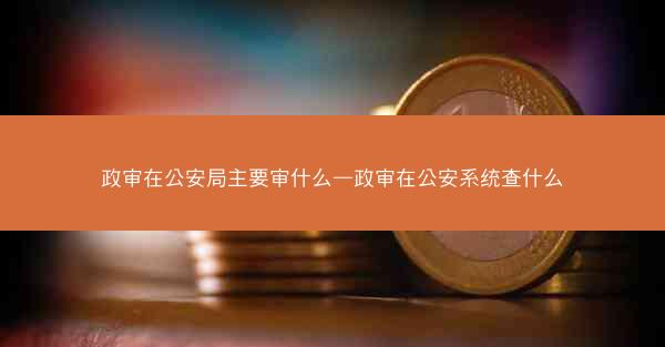政审在公安局主要审什么—政审在公安系统查什么