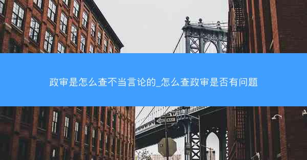 政审是怎么查不当言论的_怎么查政审是否有问题