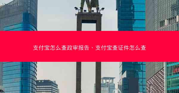 支付宝怎么查政审报告、支付宝查证件怎么查