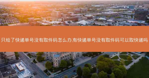 只给了快递单号没有取件码怎么办,有快递单号没有取件码可以取快递吗
