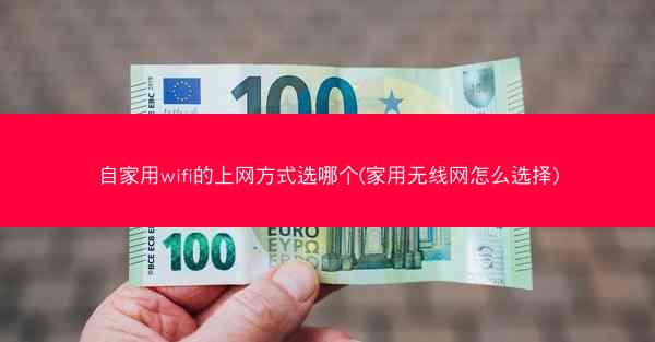 自家用wifi的上网方式选哪个(家用无线网怎么选择)