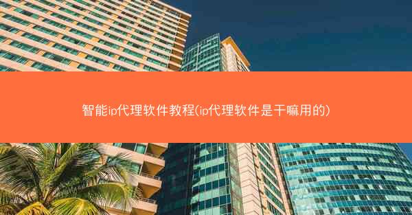 智能ip代理软件教程(ip代理软件是干嘛用的)