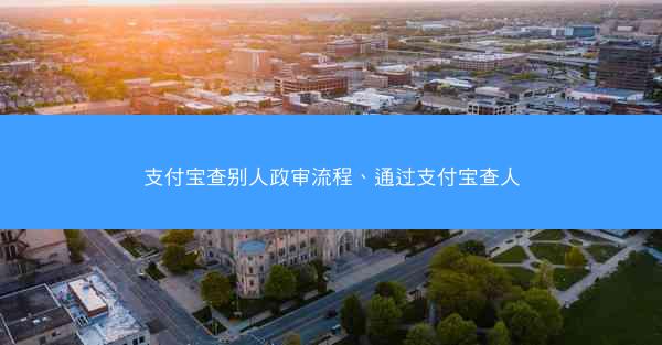 支付宝查别人政审流程、通过支付宝查人