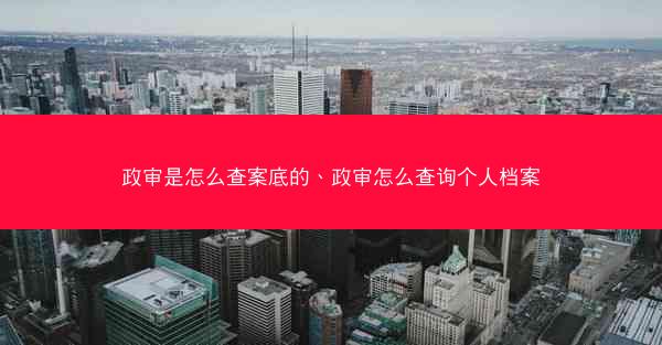 政审是怎么查案底的、政审怎么查询个人档案