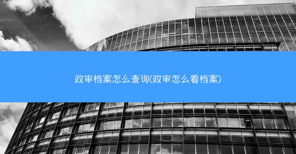 政审档案怎么查询(政审怎么看档案)