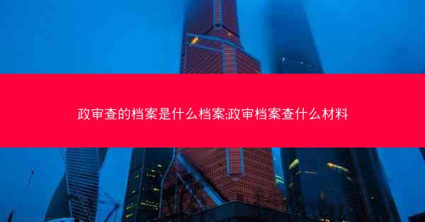政审查的档案是什么档案;政审档案查什么材料