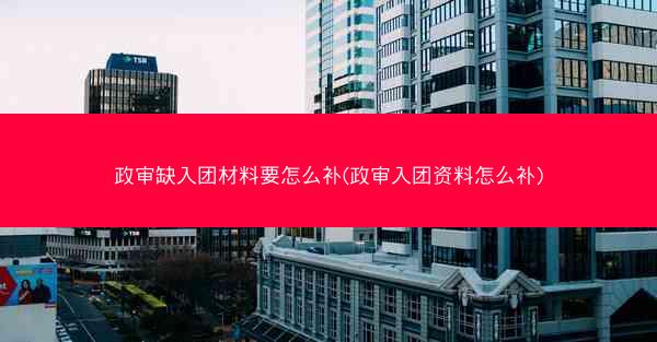 政审缺入团材料要怎么补(政审入团资料怎么补)