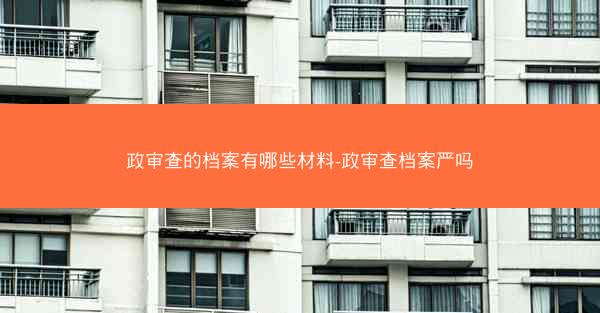 政审查的档案有哪些材料-政审查档案严吗