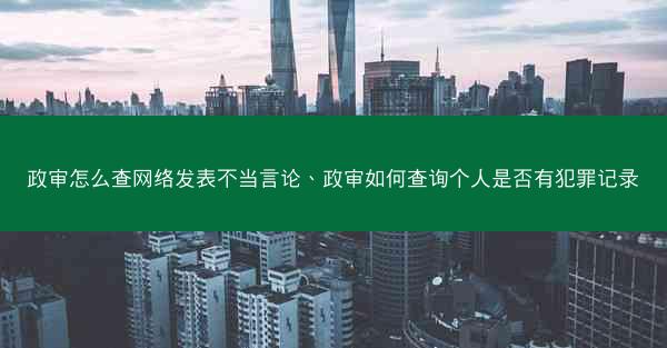 政审怎么查网络发表不当言论、政审如何查询个人是否有犯罪记录