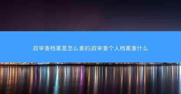政审查档案是怎么查的;政审查个人档案查什么