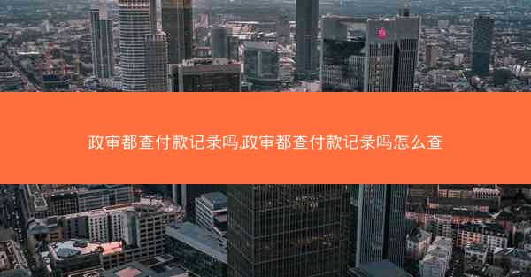 政审都查付款记录吗,政审都查付款记录吗怎么查