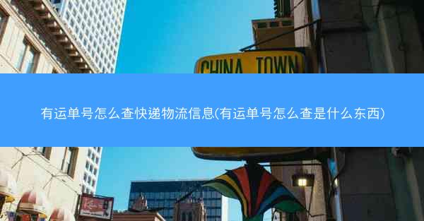 有运单号怎么查快递物流信息(有运单号怎么查是什么东西)
