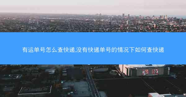 有运单号怎么查快递,没有快递单号的情况下如何查快递