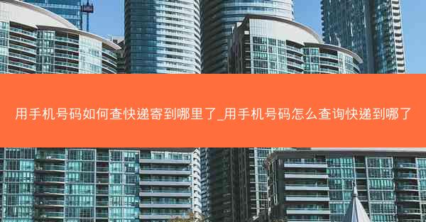 用手机号码如何查快递寄到哪里了_用手机号码怎么查询快递到哪了