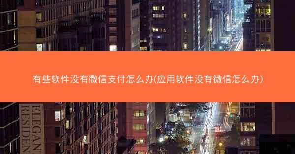 有些软件没有微信支付怎么办(应用软件没有微信怎么办)