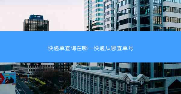 快递单查询在哪—快递从哪查单号