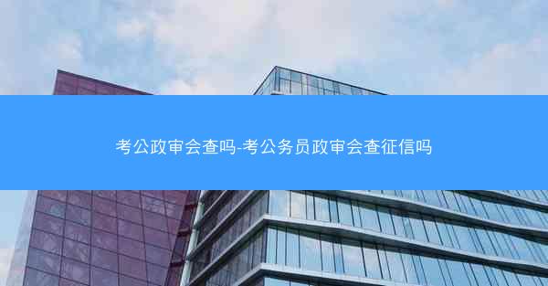 考公政审会查吗-考公务员政审会查征信吗