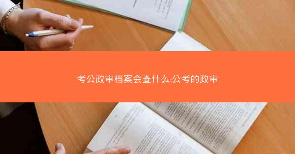 考公政审档案会查什么;公考的政审