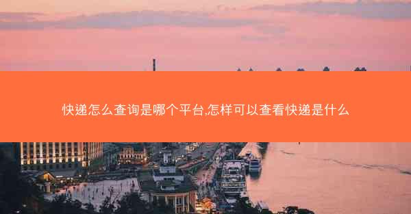 快递怎么查询是哪个平台,怎样可以查看快递是什么