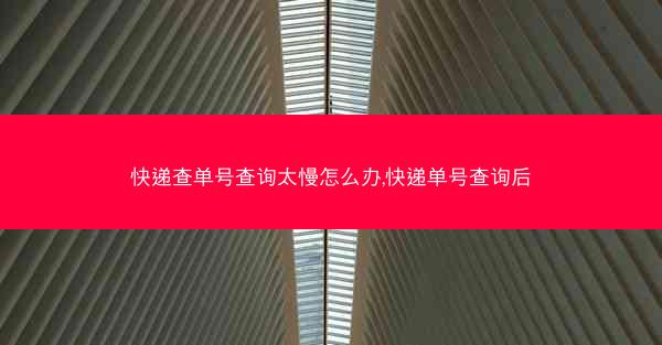 快递查单号查询太慢怎么办,快递单号查询后