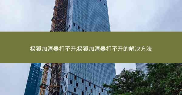 极狐加速器打不开;极狐加速器打不开的解决方法