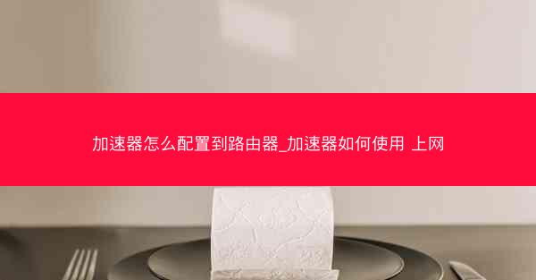 加速器怎么配置到路由器_加速器如何使用 上网