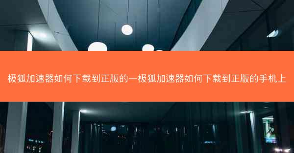 极狐加速器如何下载到正版的—极狐加速器如何下载到正版的手机上