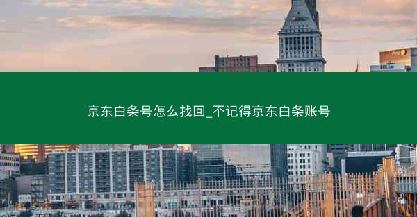 京东白条号怎么找回_不记得京东白条账号