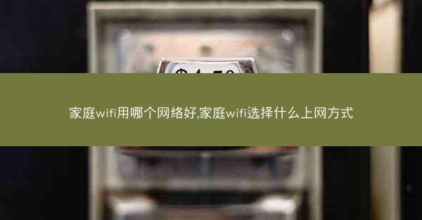 家庭wifi用哪个网络好,家庭wifi选择什么上网方式